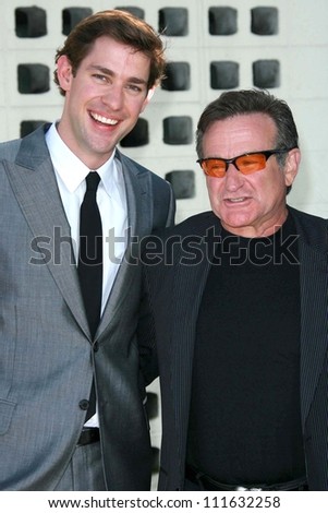 John Krasinski and Robin Williams at the Los Angeles premiere of \
