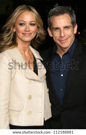Christine Taylor and Ben Stiller at the Los Angeles Premiere of \
