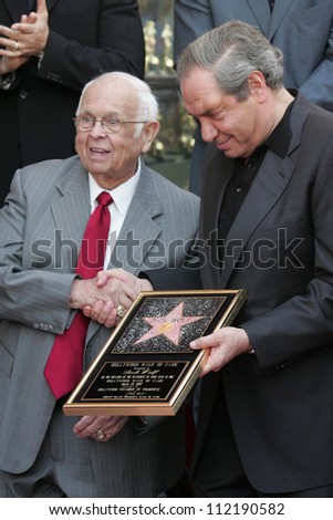 Johnny Grant and Dick Wolf at the ceremony honoring Dick Wolf with the 2,332nd star on the Hollywood Walk of Fame. Hollywood Boulevard, Hollywood, CA. 03-29-07