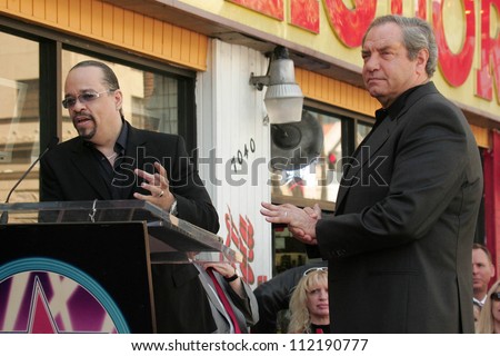 Ice T and Dick Wolf at the ceremony honoring Dick Wolf with the 2,332nd star on the Hollywood Walk of Fame. Hollywood Boulevard, Hollywood, CA. 03-29-07