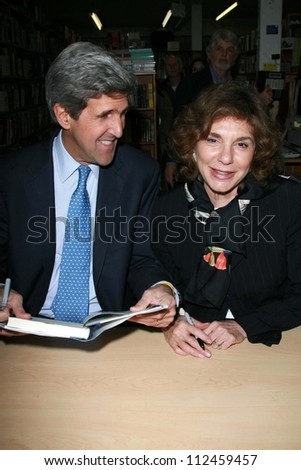 John Kerry and Teresa Heinz Kerry at an instore event to promote the new book \