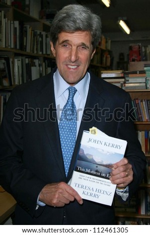 John Kerry at an instore event to promote the new book \