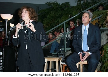 Teresa Heinz Kerry and John Kerry at an instore event to promote the new book \