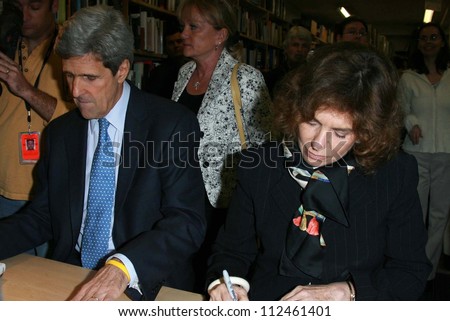 John Kerry and Teresa Heinz Kerry at an instore event to promote the new book \