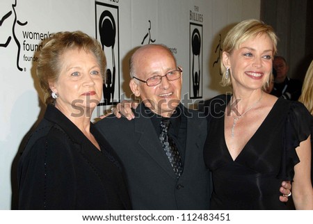 Sharon Stone and her parents at 