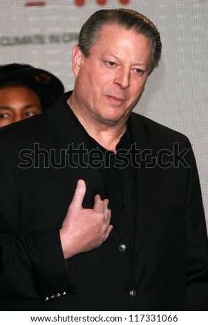 Al Gore at a press conference to Announce the Global Climate Crisis Campaign Concert \