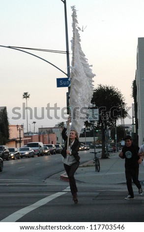 Daryl Hannah on Sunset Blvd. Sunset Blvd., Hollywood, CA. 02-20-07