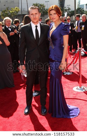 Lake Bell, Scott Campbell at the 2012 Primetime Creative Arts Emmy Awards, Nokia Theater L.A. Live, Los Angeles, CA 09-15-12
