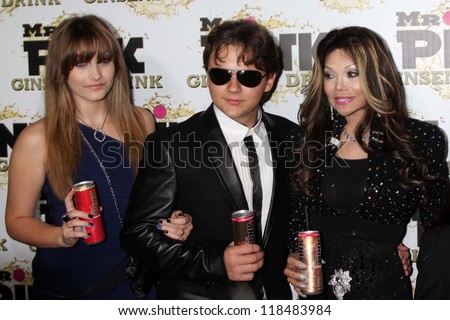 Paris Jackson, Prince Jackson, La Toya Jackson at the Mr. Pink Ginseng Drink Launch Party, Beverly Wilshire Hotel, Beverly Hills, CA 10-11-12