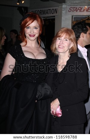 Christina Hendricks and her mother at the \