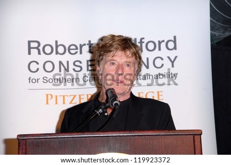 Robert Redford attends the Pitzer College New Conservancy Honoring Robert Redford Press Conference, Los Angeles Press Club, Los Angeles, CA 11-19-12