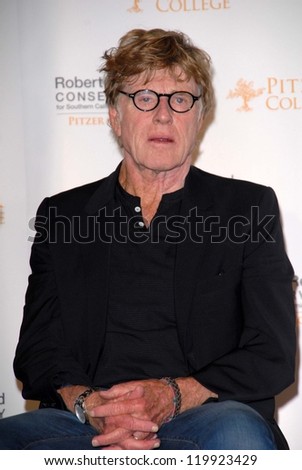 Robert Redford attends the Pitzer College New Conservancy Honoring Robert Redford Press Conference, Los Angeles Press Club, Los Angeles, CA 11-19-12
