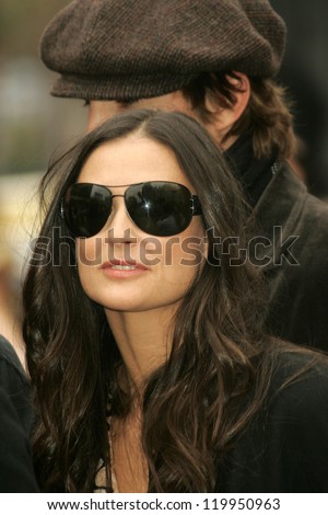Ashton Kutcher and Demi Moore at the Ceremony honoring Bruce Willis with the 2,321st star on the Hollywood Walk of Fame. Hollywood Boulevard, Hollywood, CA. 10-16-06