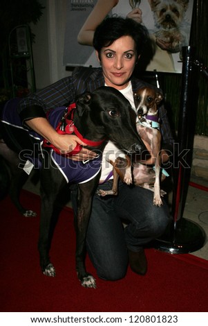Jane Wiedlin and dogs Geordie and Peanut at the first annual Beverly Hills Mutt Club Fashion and Halloween Show, Beverly Hills Mutt Club, Beverly Hills, CA 10-22-06