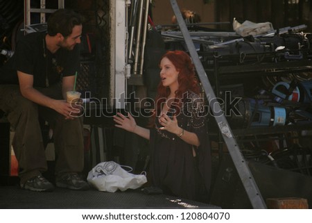 Phoebe Price on the set of the upcoming feature film \