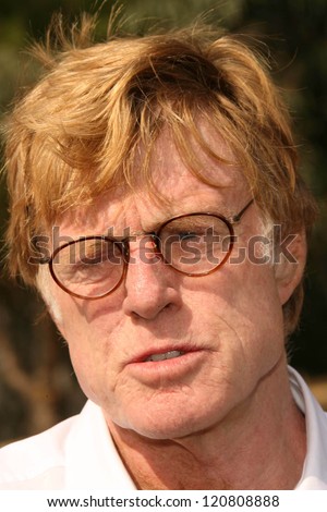 Robert Redford at a Press Conference Supporting Prop 87. Elysian Park, Los Angeles, CA. 10-25-06