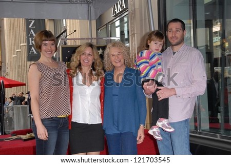 Carole King and family at the Carole King Hollywood Walk Of Fame Ceremony, Hollywood, CA 12-03-12