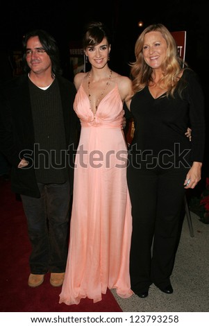 LOS ANGELES - NOVEMBER 27: Brad Silberling with Paz Vega and Lori McCreary at the premiere of \