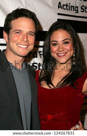 HOLLYWOOD - DECEMBER 07: Scott Wolf and Camille Guaty at Howard Fine\'s Ball of Fire December 07, 2006 in Boardners, Hollywood, CA.