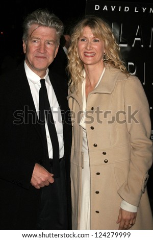 LOS ANGELES - DECEMBER 09: David Lynch and Laura Dern at the Los Angeles Premiere of Inland Empire at LACMA December 09, 2006 in Los Angeles, CA.