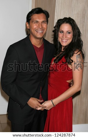 Adam Beach and wife Tara at the Friends of the Los Angles Free Clinic Annual Dinner Gala. Beverly Hilton Hotel, Beverly Hills, California, November 20, 2006.