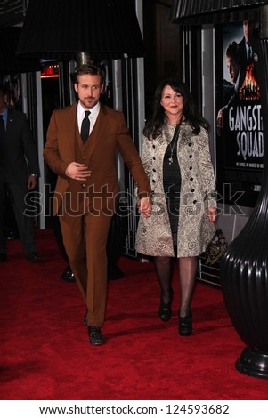 Ryan Gosling and mother Donna at the \