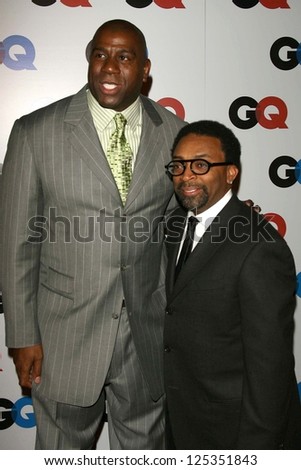 LOS ANGELES - NOVEMBER 29: Magic Johnson and Spike Lee at the GQ Man of the Year Awards at Sunset Tower Hotel November 29, 2006 in Los Angeles, CA.