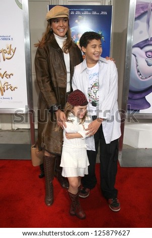 Eva LaRue and family at the premiere of 