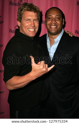 HOLLYWOOD - AUGUST 28: Chris Breed and Cedric Yarbrough at the Benchwarmer Trading Cards\' Summer Birthday Celebration August 28, 2006 in Les Deux, Hollywood, CA.