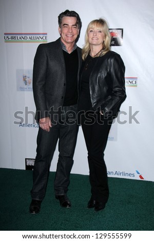 Peter Gallagher and Paula Gallagher at the US-Ireland Alliance Pre-Academy Awards Event, Bad Robot, Santa Monica, CA 02-21-13