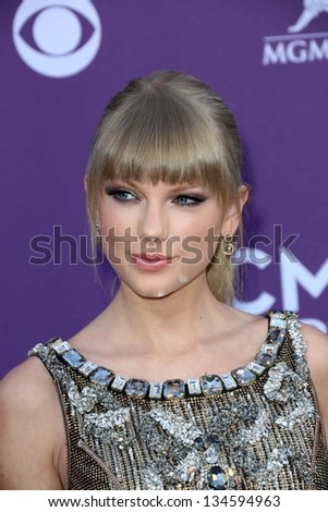 Taylor Swift at the 48th Annual Academy Of Country Music Awards Arrivals, MGM Grand Garden Arena, Las Vegas, NV 04-07-13