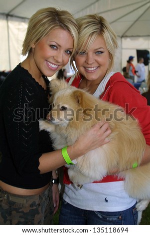 WOODLAND HILLS - APRIL 30: Farah Fath and Kirsten Storms at the Nuts For Mutts Dog Show at Pierce College on April 30, 2006 in Woodland Hills, CA.