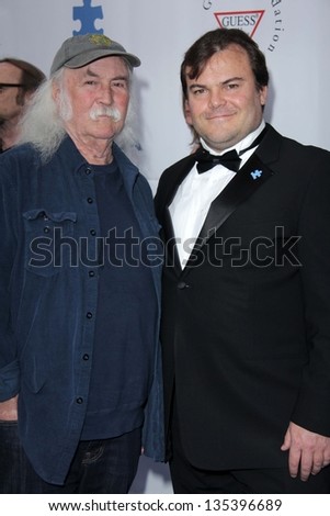 David Crosby, Jack Black at the Light Up The Blues Concert Benefiting Autism Speaks, Club Nokia, Los Angeles, CA 04-13-13