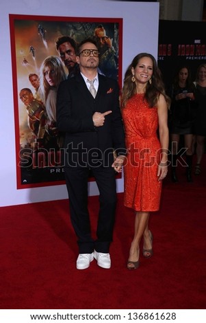 Robert Downey Jr. and wife Susan Downey at the \