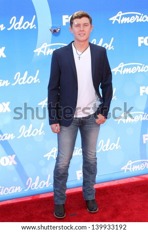 Scotty McCreery at the American Idol Season 12 Finale Arrivals, Nokia Theater, Los Angeles, CA 05-16-13