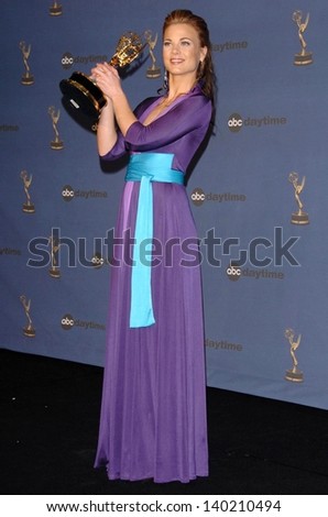 HOLLYWOOD - APRIL 28: Gina Tognoni in the press room at The 33rd Annual Daytime Emmy Awards at Kodak Theatre on April 28, 2006 in Hollywood, CA.