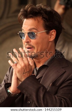 Johnny Depp at the Jerry Bruckheimer Star on the Hollywood Walk of Fame ceremony, Hollywood, CA 06-24-13