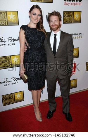 Clare Grant and Seth Green at the 3rd Annual Critics\' Choice Television Awards, Beverly Hilton Hotel, Beverly Hills, CA 06-10-13