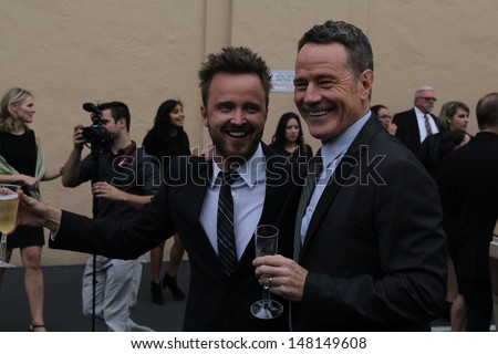 Aaron Paul And Bryan Cranston At The &Quot;Breaking Bad&Quot; Special Premiere Event, Sony Studios, Culver City, Ca 07-24-13