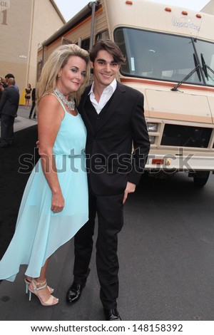 RJ Mitte and mother at the \