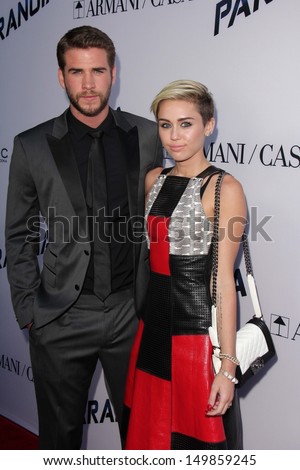 Liam Hemsworth and Miley Cyrus at the \