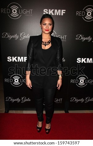 Demi Lovato Dignity Gala and Launch of Redlight Traffic App, Beverly Hilton Hotel, Beverly Hills, CA 10-18-13