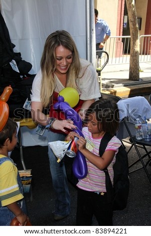 Hilary Duff at the Skid Row Block Party at the Los Angeles Mission, Los Angeles, CA. 08-27-11