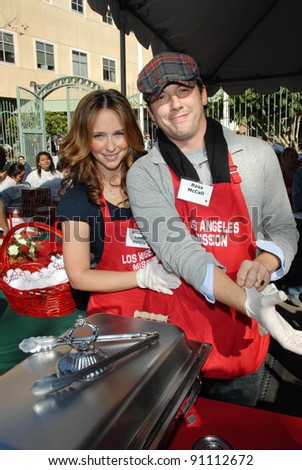 Jennifer Love Hewitt and Ross McCall at the Los Angeles Mission's Christmas Eve Dinner for the Homeless. Los Angeles Mission, Los Angeles, CA. 12-24-07