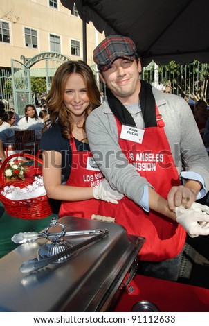 Jennifer Love Hewitt and Ross McCall at the Los Angeles Mission\'s Christmas Eve Dinner for the Homeless. Los Angeles Mission, Los Angeles, CA. 12-24-07