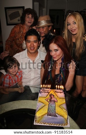 Flora Price, Liz Rodriguez and son Alexander, Lorielle New, Cameron Lee and Phoebe Price at Phoebe Price\'s Birthday Party, Private Location, Los Angeles, CA 09-27-11 EXCLUSIVE