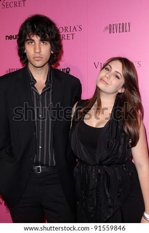 stock photo Nick Simmons Sophie Simmons at the Victoria's Secret release