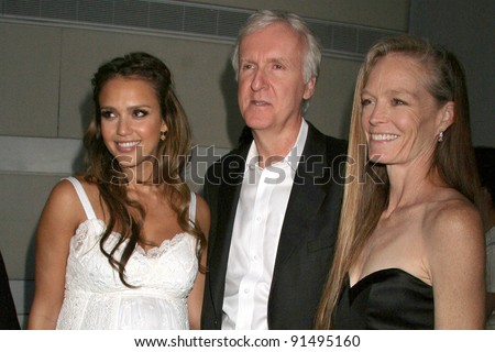 Jessica Alba, James Cameron and wife Suzy Amis at the Covenant House California 2011 Gala and Awards Dinner, Skirball Cultural Center, Los Angeles, CA 06-09-11