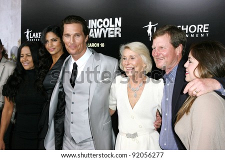 Matthew McConaughey and Camila Alves with His Mother Mary Kathle at \