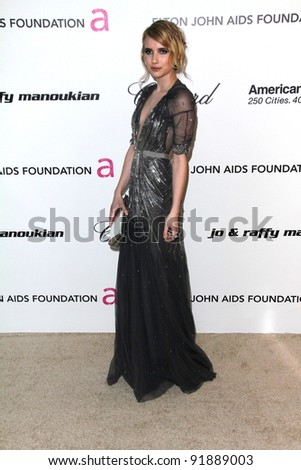 Emma Stone at the 19th Annual Elton John Aids Foundation Academy Awards Viewing Party, Pacific Design Center, West Hollywood, CA. 02-27-11